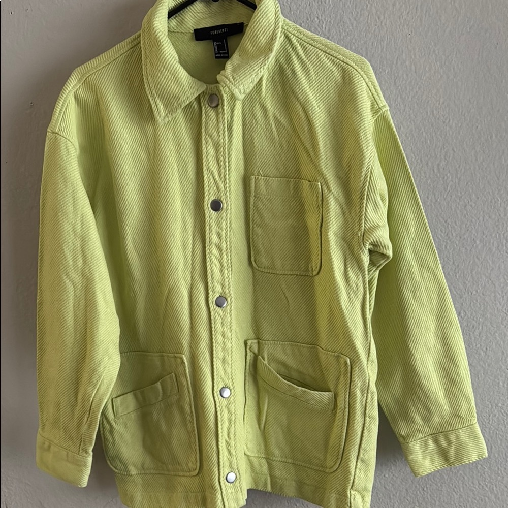 Forever 21 Lime Utility Jacket